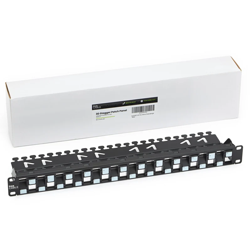 Unshielded Patch Panel, 24 Port, 1U, Staggered Blank Modular — Default Title