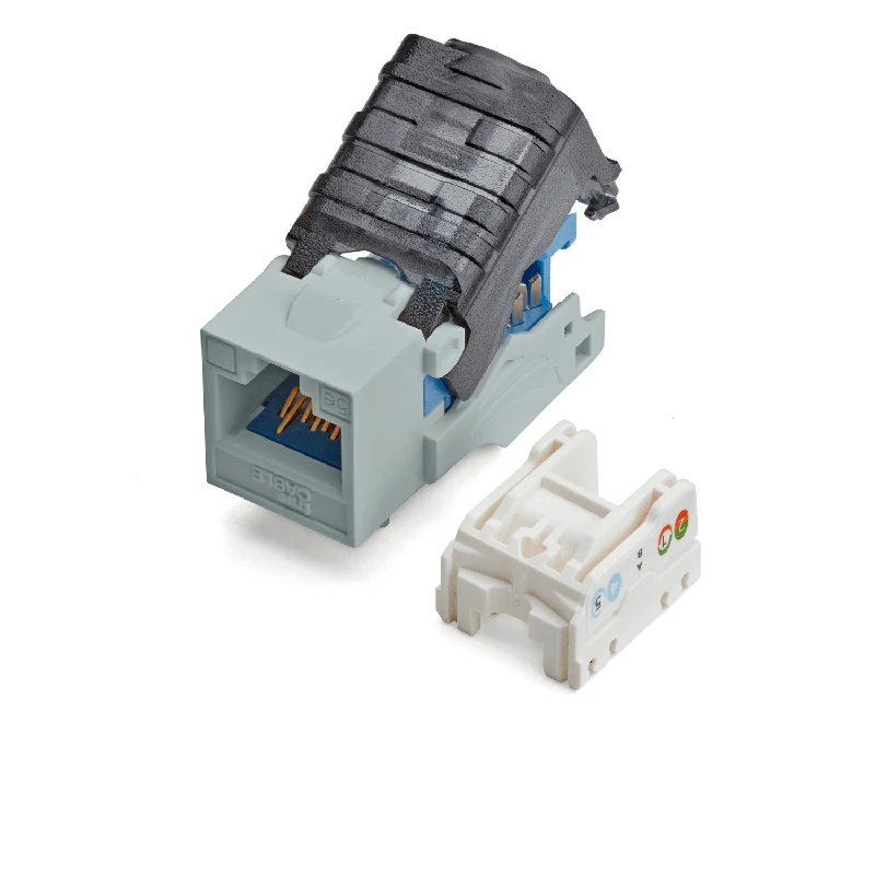 Cat5e Toolless Keystone Jack · Unshielded — Gray / 6pc