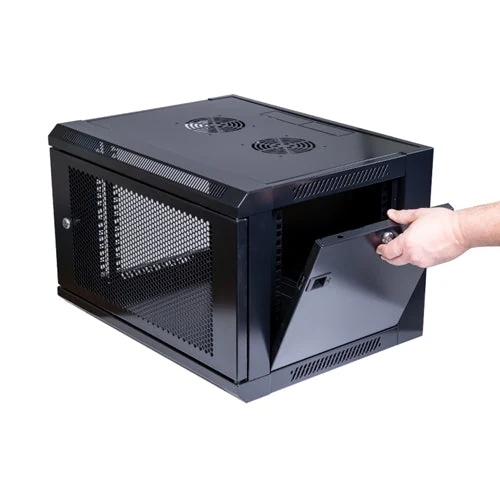 Single Fixed Wall Mount Cabinet With Glass Door 6U, 9U, 12U & 12U (Mesh Door)