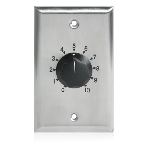 AtlasIED AT35 — 35 Watt Single Gang Stainless Steel 70.7V Commercial Attenuator