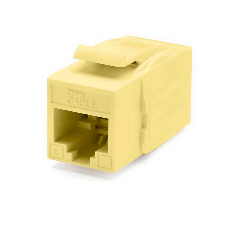 Cat6 Keystone Jack Coupler · Unshielded — Yellow / 12pc