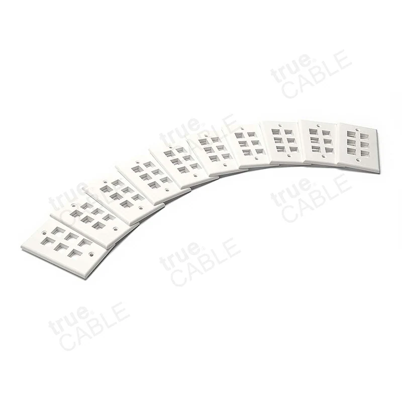 Single Gang Wall Plates — 10pc / 6 port