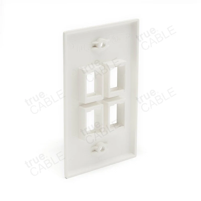 Single Gang Wall Plates — 1pc / 4 port