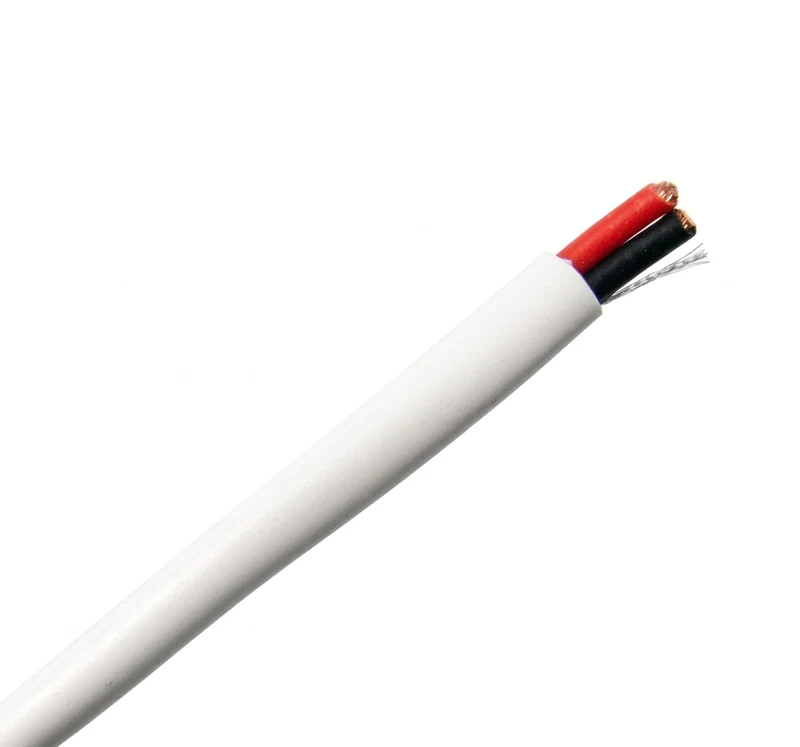 White 500 FT Speaker Wire, Audio Cable: Oxygen Free CMR, 16/2, 16/4, 14/2, 14/4 — 16AWG / 2 Conductors