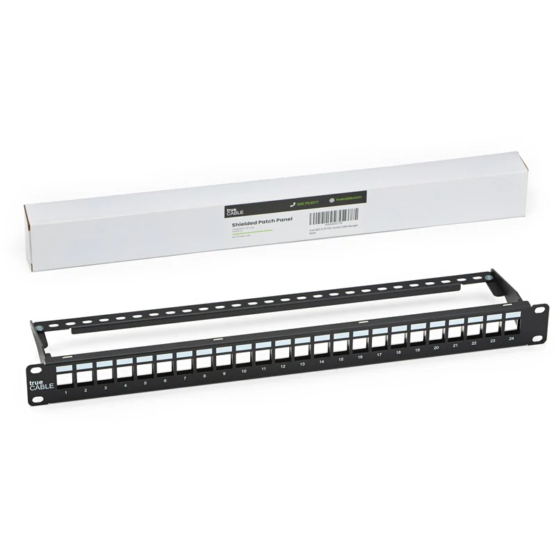 Shielded Patch Panel, 24 Port, 1U, Blank Modular — Default Title