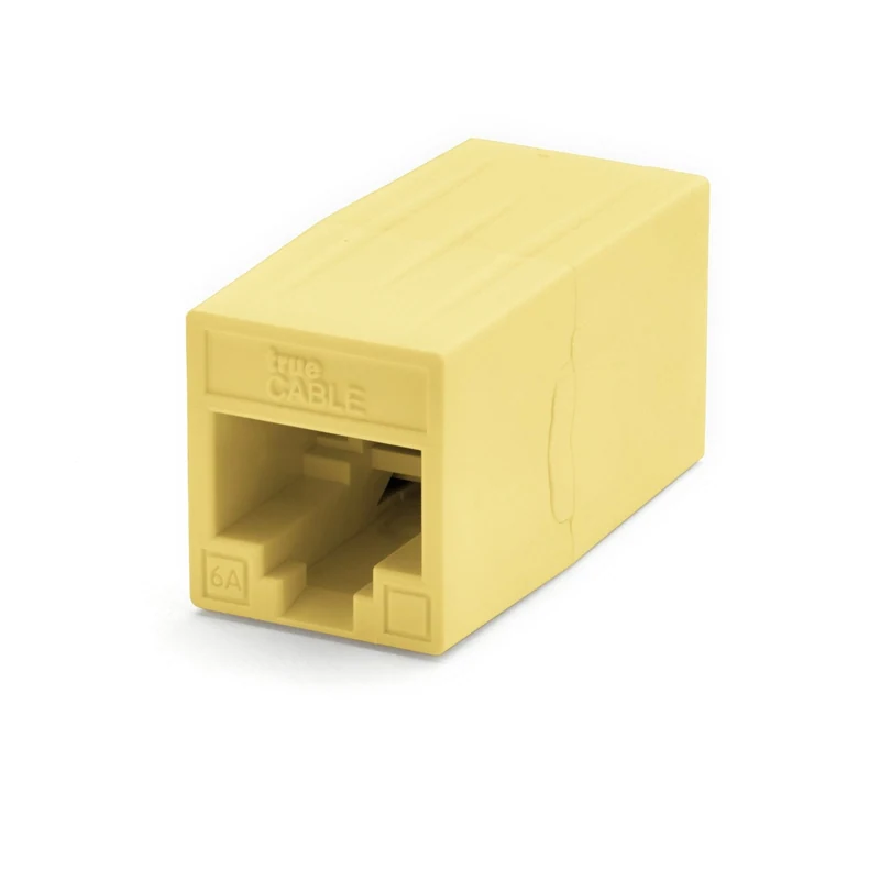 Cat6A Inline Coupler · Unshielded — Yellow / 6pc
