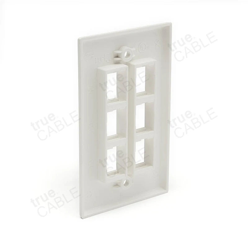 Single Gang Wall Plates — 1pc / 6 port
