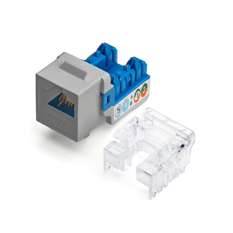 Cat6 Punch Down Keystone Jack · Unshielded — Gray / 12pc