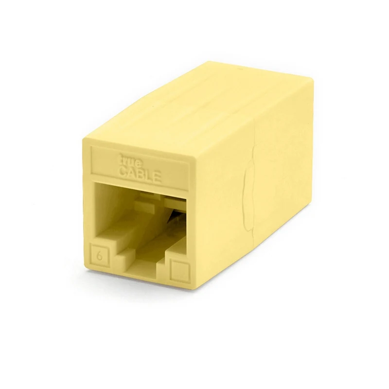 Cat6 Inline Coupler · Unshielded — Yellow / 12pc