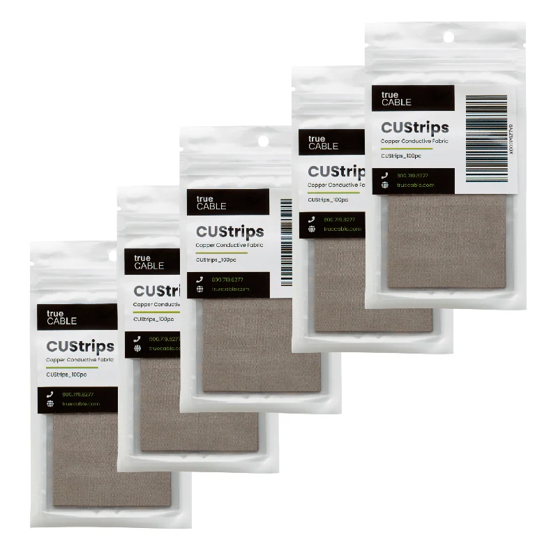 Conductive Copper Fabric Strips — 5 Pack
