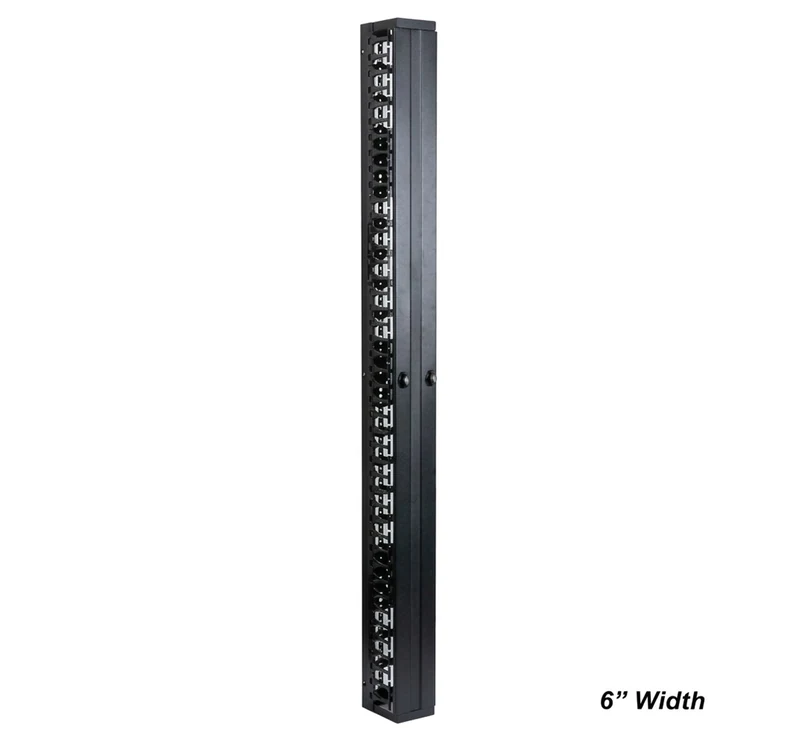 Viaduct Vertical Cable Managers – 45U x 6"/10"W, Single & Double Sided Options — 45U x6"W single sided