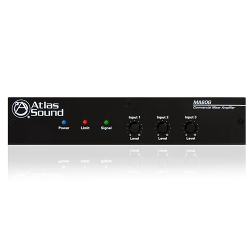AtlasIED MA60G — 3-Input, 60-Watt Mixer Amplifier with Global Power Supply