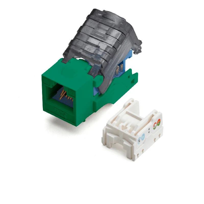 Cat6 Toolless Keystone Jack · Unshielded — Green / 2pc