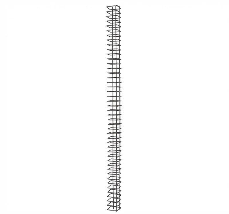 D-Ring Vertical Cable Management - Cable Control Rack System, 68" H, 3.5" A-W, 3.5" B-W, Vertical Mount, Black