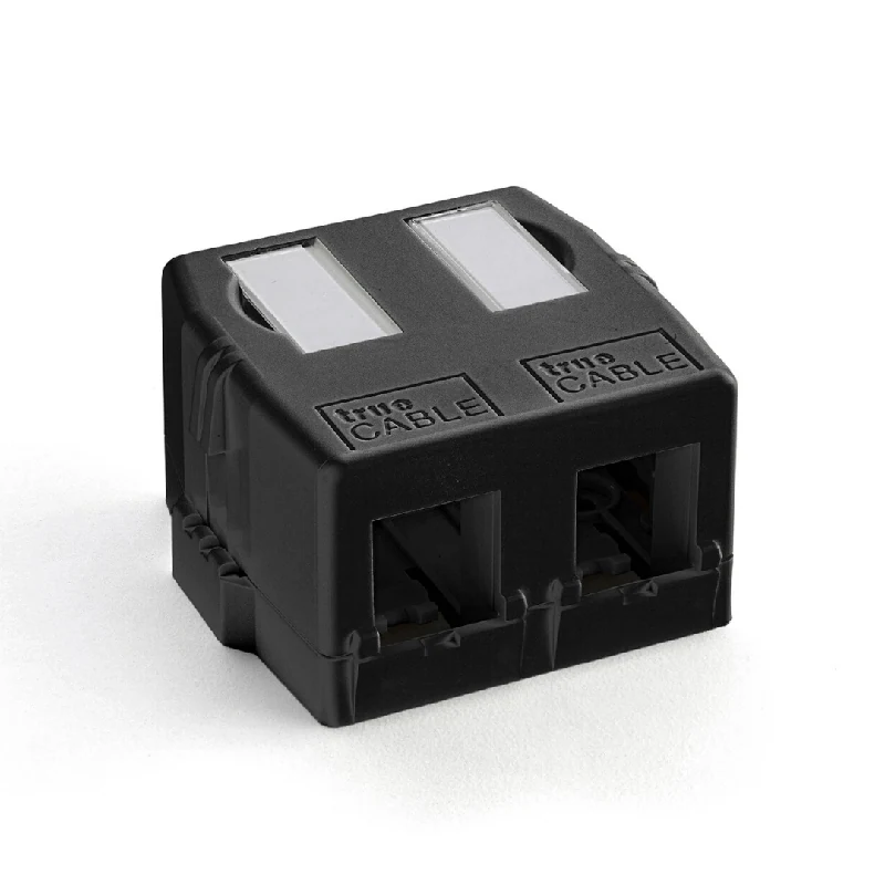 2 Port Surface Mount Box — Black