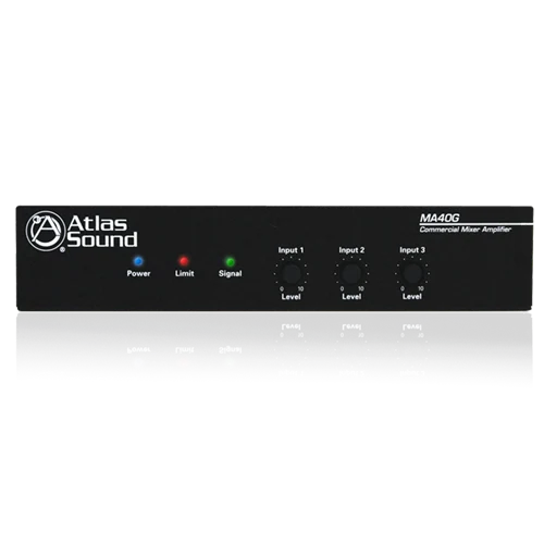 AtlasIED MA40G — 3-Input, 40-Watt Mixer Amplifier with Global Power Supply