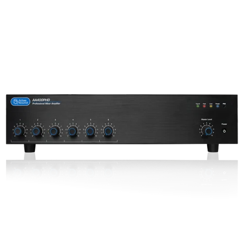 AtlasIED AA400PHD — 6-Input, 400 Watt Mixer Amplifier with Automatic System Test Circuitry (PHD)