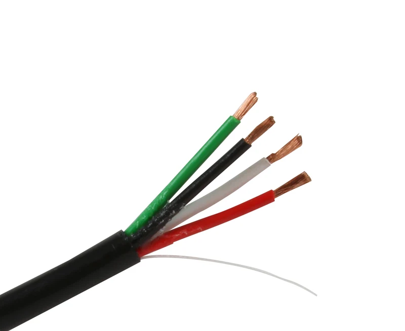 Direct Burial Speaker Wire, Gel Filled, 16/2, 14/2, 14/4, Black — 14AWG / 4 Conductors 500ft