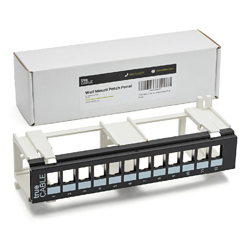 Shielded Patch Panel, 12 Port, Wall Mount, Blank Modular — Default Title