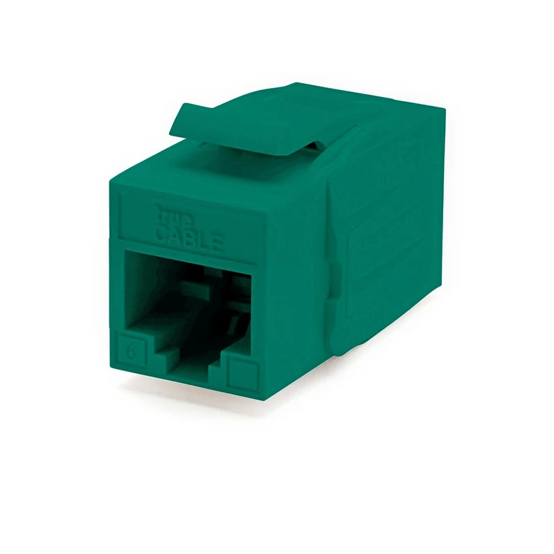 Cat6 Keystone Jack Coupler · Unshielded — Green / 2pc