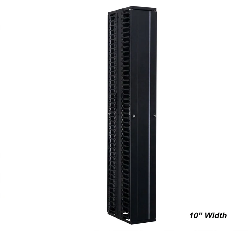 Viaduct Vertical Cable Managers – 45U x 6"/10"W, Single & Double Sided Options — 45U x10"W double sided