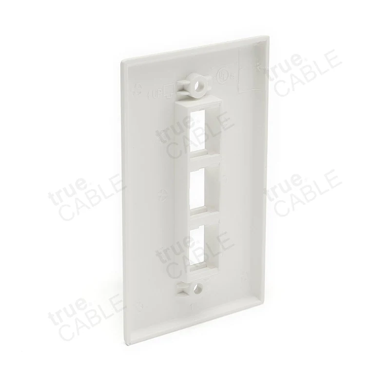 Single Gang Wall Plates — 1pc / 3 port