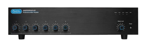 AtlasIED AA200PHD-CE — CE Listed 6-Input, 200-Watt Mixer Amplifier with Automatic System Test (PHD)