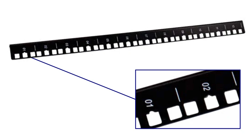 High Density Wall Cabinet Cage Hole Rails – 12U, 15U, 18U, 25U — 12U / Set of 2 / Cold Rolled Steel
