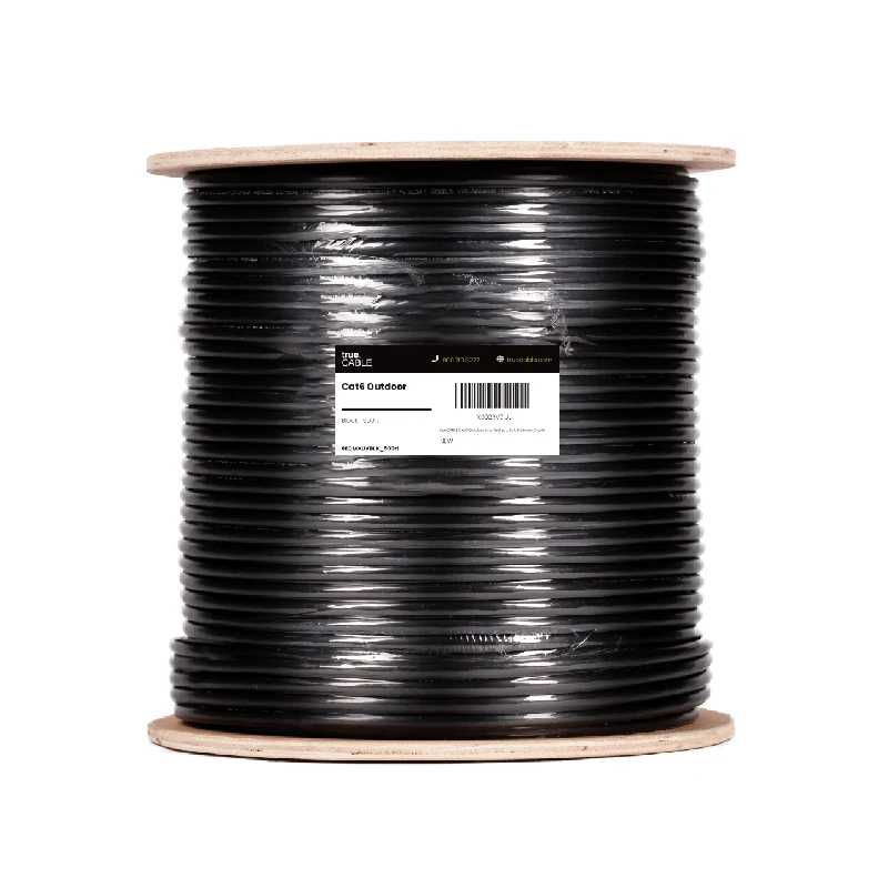 Cat6 Outdoor Ethernet Cable · Unshielded — Black / 500ft