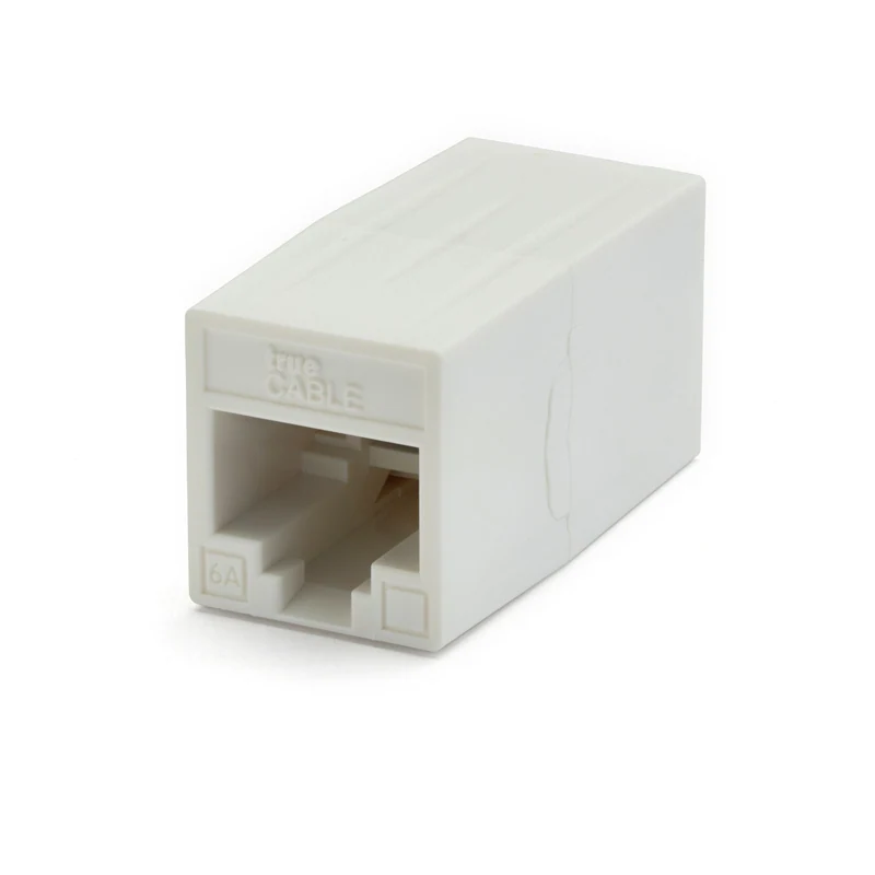 Cat6A Inline Coupler · Unshielded — White / 2pc