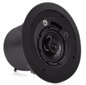 AtlasIED FAP42T-B — 4" Coaxial In-Ceiling Speaker with 16-Watt 70/100V Transformer and Ported Enclosure - Black