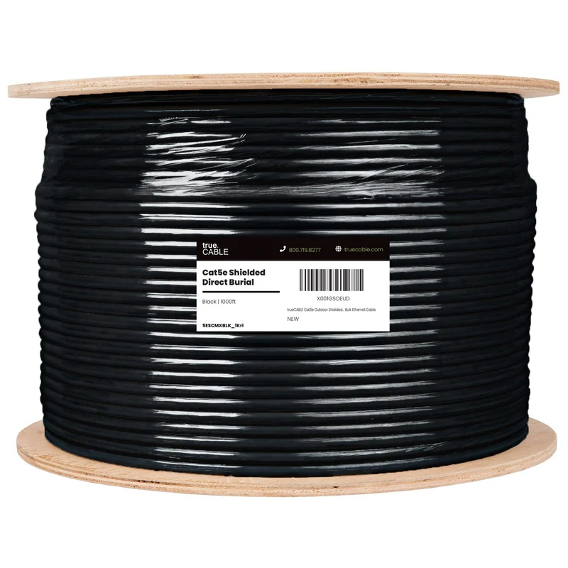 Cat5e Direct Burial Ethernet Cable · Shielded — 1000ft
