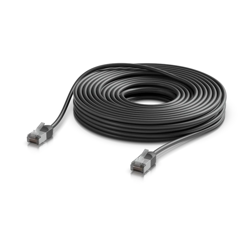 UniFi Premium Patch Cable Outdoor — Black · 15 m