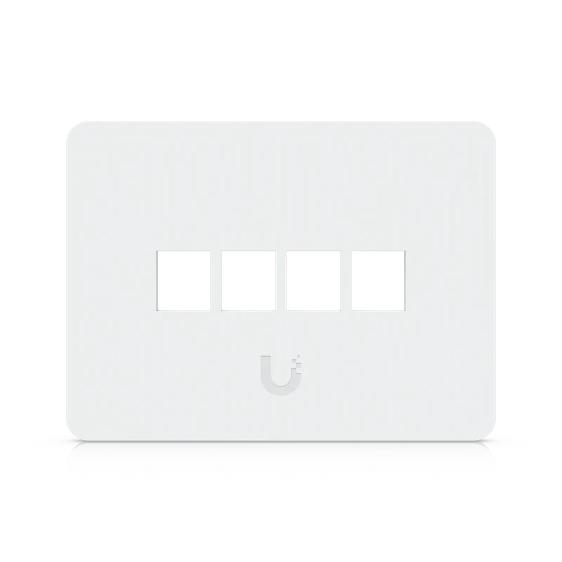 Universal Paintable Keystone Wall Plate, 4-Pack — Horizontal · 4-Port