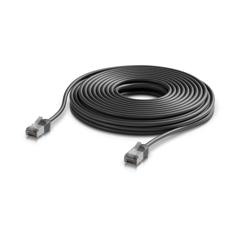 UniFi Premium Patch Cable Outdoor — Black · 12 m