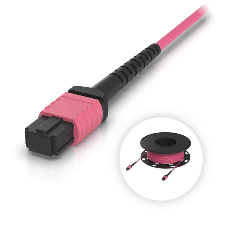OM4 MPO-12 UPC Fiber Patch Cable — 60 m