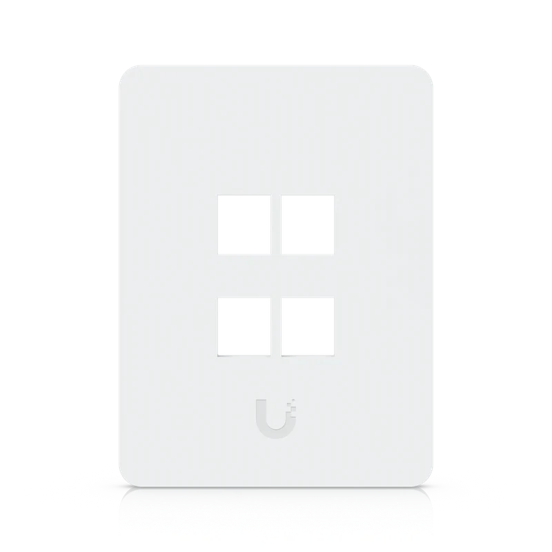 Universal Paintable Keystone Wall Plate, 4-Pack — Vertical · 4-Port