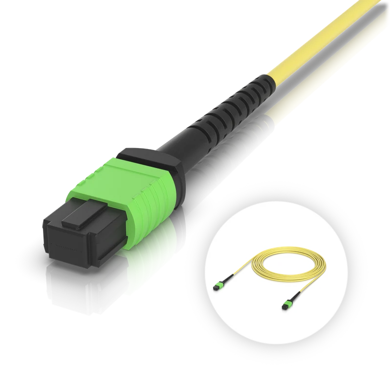 OS2 MPO-12 APC Fiber Patch Cable — 5 m